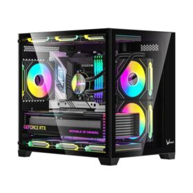 Gabinete Gamer Formula V Crystal Z5 Black – Incluye 1 fan RGB