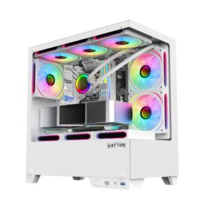 Gabinete Gamer Raptor Thunder Strike TG x2 – Mid-Tower White
