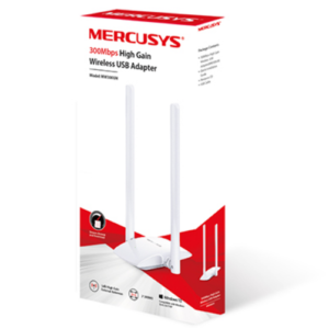 MW300UH Nano P.RedW USB Mercusys 300Mbps 2 Antenas
