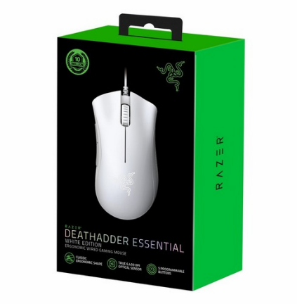 Mouse Razer Deathadder Essential Ergonomic White Edition2