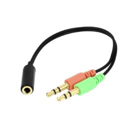 Cable Adaptador 2 Plug 3.5 Macho a Jack Hembra – Audio para PC, Consolas y Más