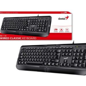 Teclado Genius KB-118 II – Diseño clásico, durabilidad y comodidad