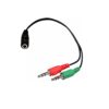 Cable Adaptador 1 Plug Hembra a 2 Plug Macho 3.5mm – Ideal para PC y Audio
