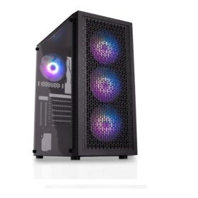 🖥️ Gabinete Gamer MERX CK-100 – Cobra King Black + 4 Coolers ARGB (Sin Fuente)