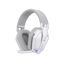 Auricular Solarmax Tri Mode Ultra Lightweight Gaming White Wireless