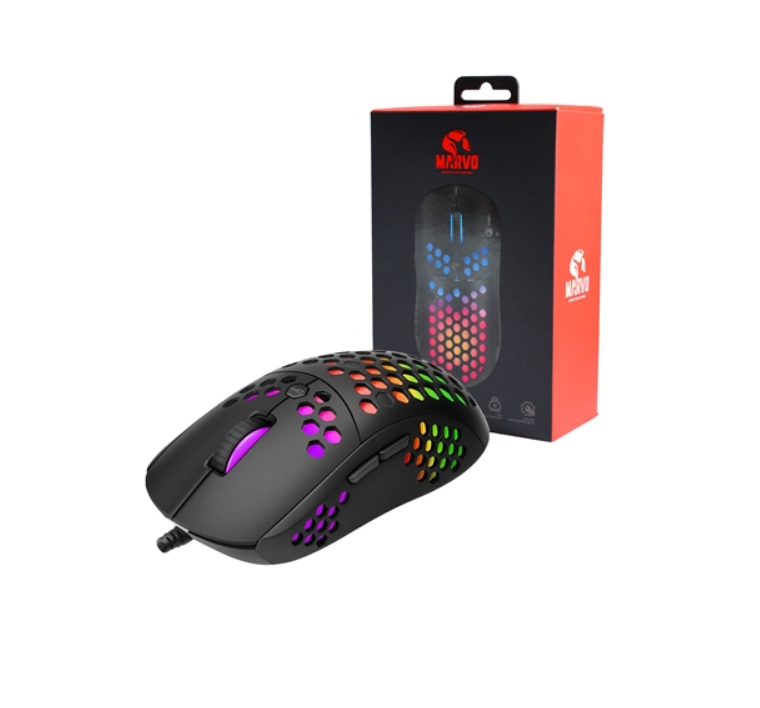 MOUSE GAMER MARVO G961 OPT 12000 DPI RGB 2