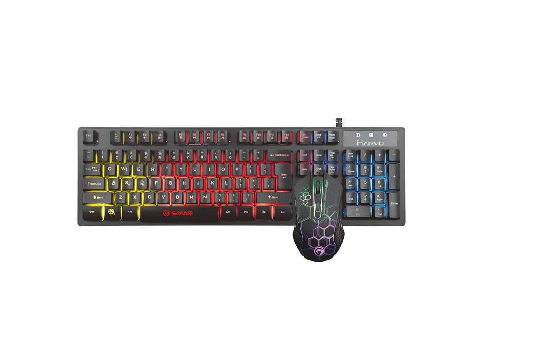 TECLADO GAMER MOUSE GAMER MARVO KM409 TECLADO MOUSE LED 7 COLOURS 3200DPI