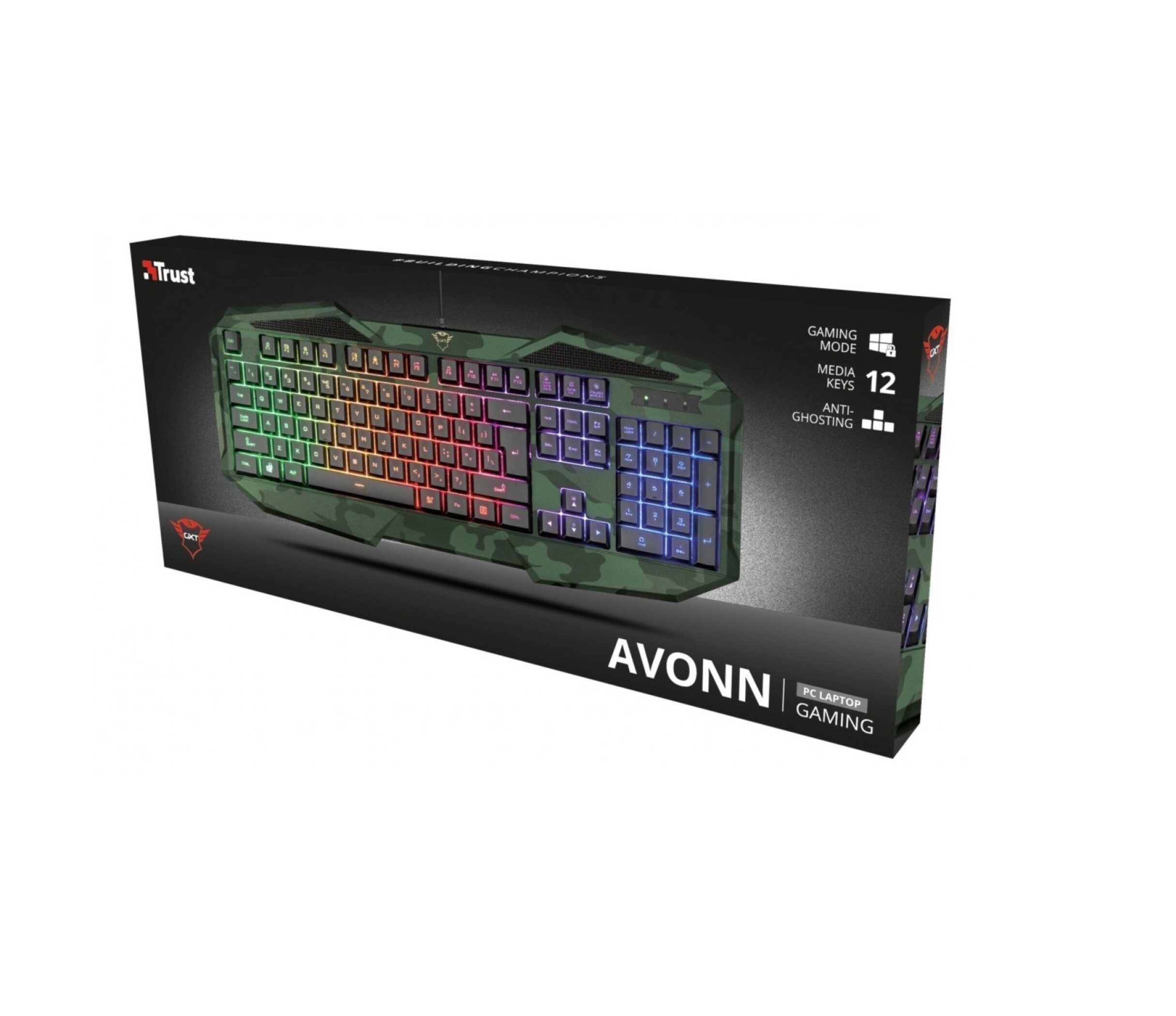 TECLADO GAMER TRUST GAMING GXT 830RW AVONN RGB USB 22
