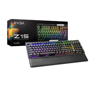 TECLADO GAMER MECÁNICO EVGA Z15 RGB BRONZE SWITCH