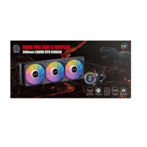 Water Cooling Raptor Aqua Pro 360 Display 3x CPU Cooler 360mm Negro
