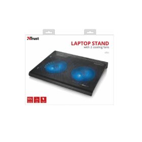 Base Para Notebook Trust Azul Cooler Iluminado 2 Fan Usb Cta Negro