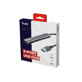 Hub Trust Halyx 4 Puertos Usb 3.2 Liviano Y Compacto