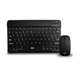 Kit Teclado y Mouse Inalámbrico Bluetooth Negro Int-co Sensor Óptico