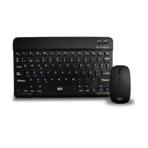 Kit Teclado y Mouse Inalámbrico Bluetooth Negro Int-co Sensor Óptico