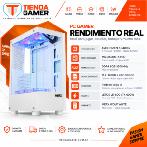 PC GAMER RYZEN 5 3400G
