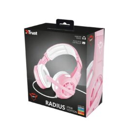 Auricular Gamer Trust GXT 411P Radius Rosa para PC, PS5, PS4, Xbox y Switch
