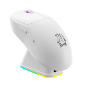 MOUSE GAMER RAPTOR STORM GRIP 9 BOTONES INALÁMBRICO WHITE