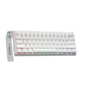 TECLADO GAMER AULA WIN60HE WHITE – SWITCH GREYWOOD – MAGNÉTICO – INGLÉS
